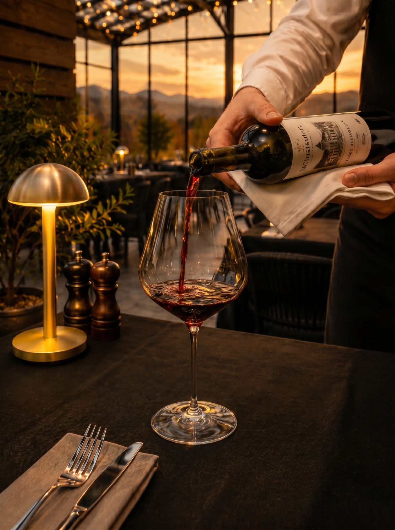 Fine wine service at The Belvedere